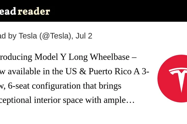 Model Y Long Wheelbase (3 minute read)