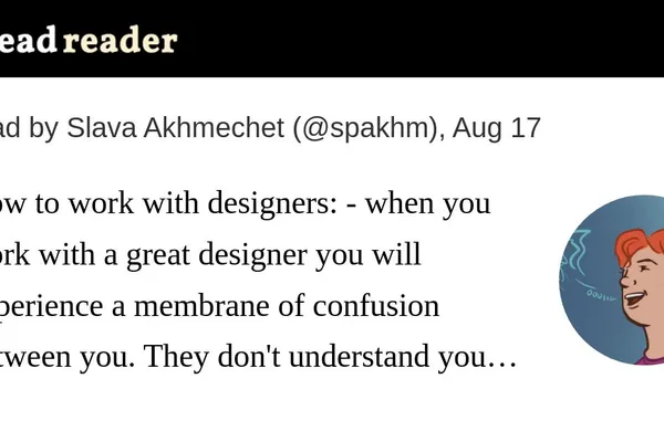 How to work with designers (1 minute read)
